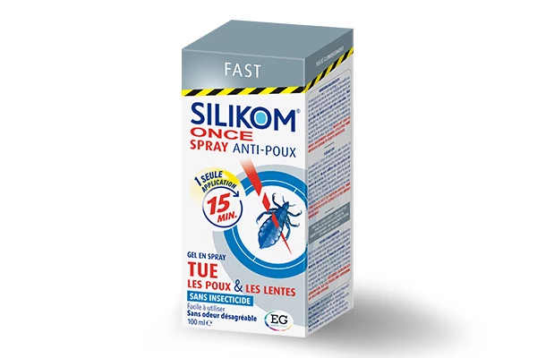 Il suffit de laver les cheveux une seule fois avec le shampooing Silikom Once pour se débarrasser des poux.