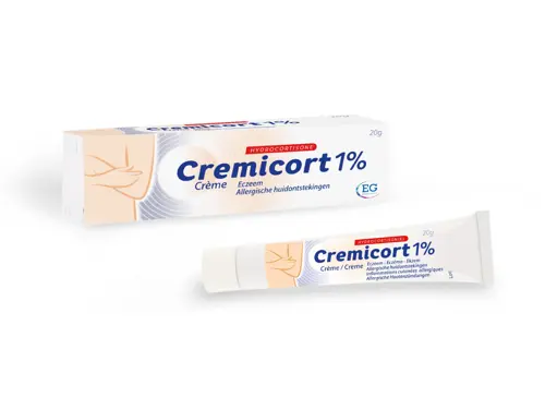 Cremicort 1% pakt doeltreffend de symptomen van eczeem aan.