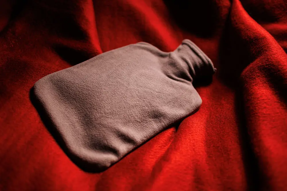 une compresse chaude