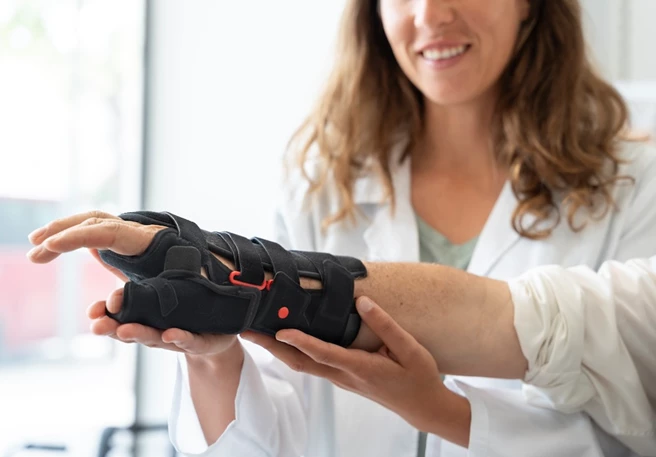 Une attelle peut également