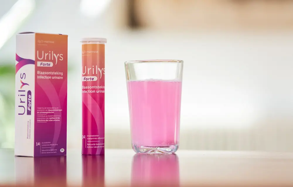 Urilys Forte is geschikt voor de behandeling van blaasontstekingen en helpt bij de vermindering van symptomen zoals dysurie, plasdrang en pijn in de bekken